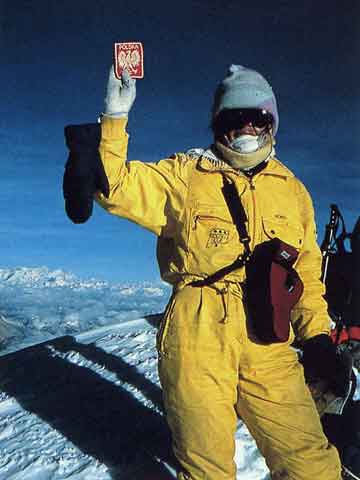 
Wanda Rutkiewicz On Shishapangma Summit Sept 18 1987 - Wanda Rutkiewicz: A Caravan of Dreams book
